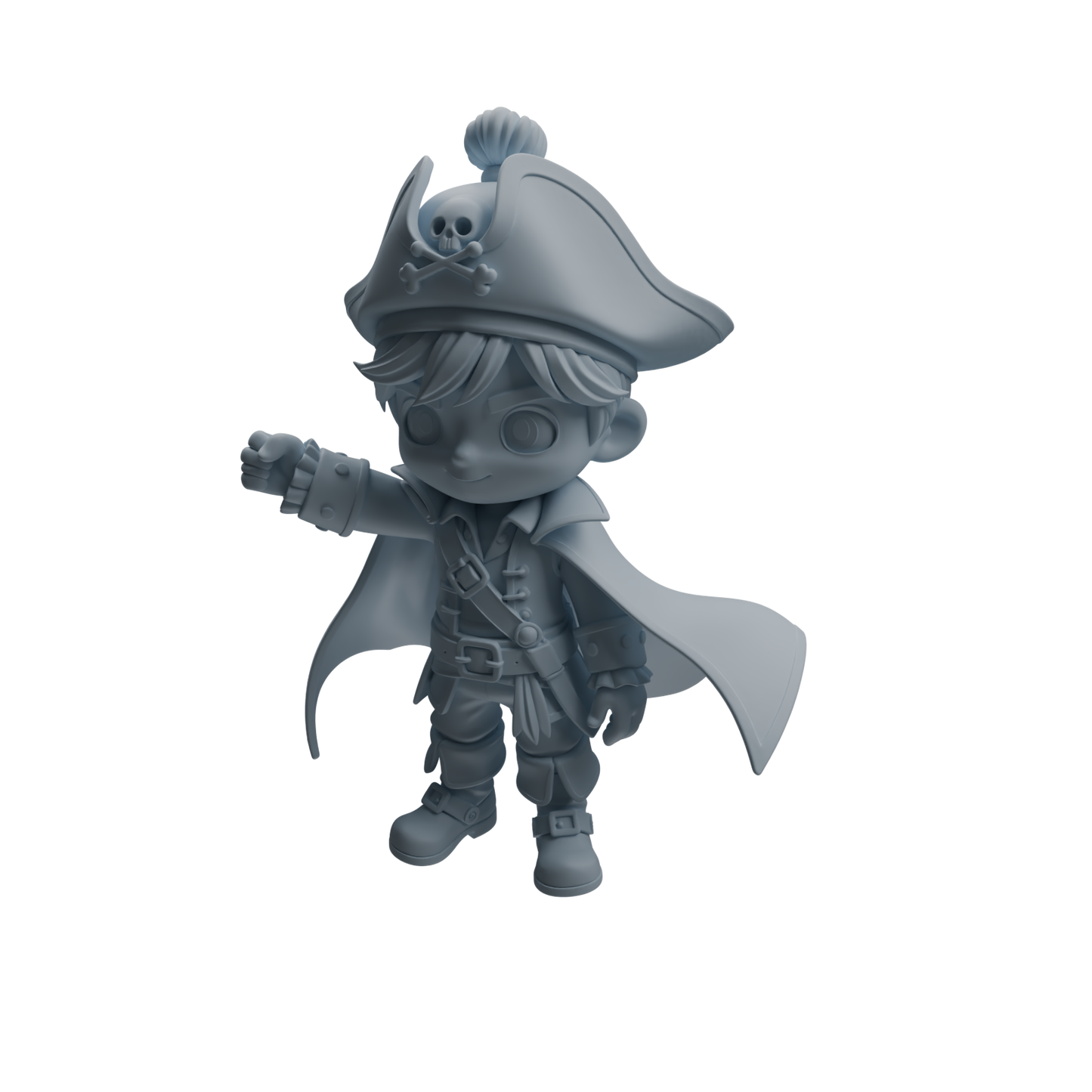 MRY-SFW LYTR1090 Chibi Pirate Boy Character Modern Model 4 pcs