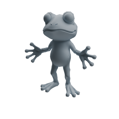 MRY-SFW LYTR1052 Cartoon Frog Animal Modern Model 4 pcs