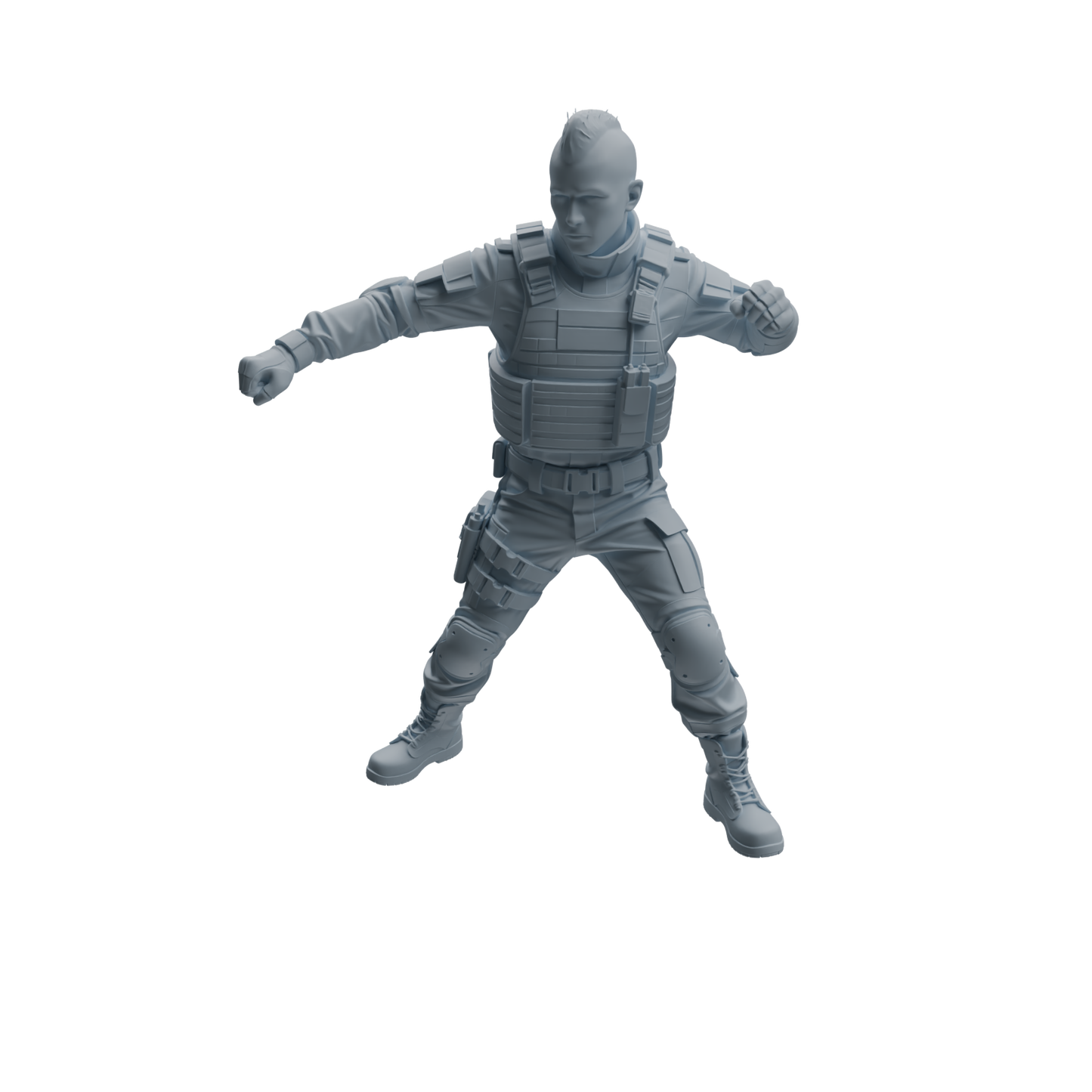 MRY-SFW LYTR953 Combat Stance SWAT Officer Character Modern Model 4 pcs
