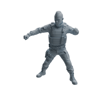 MRY-SFW LYTR953 Combat Stance SWAT Officer Character Modern Model 4 pcs