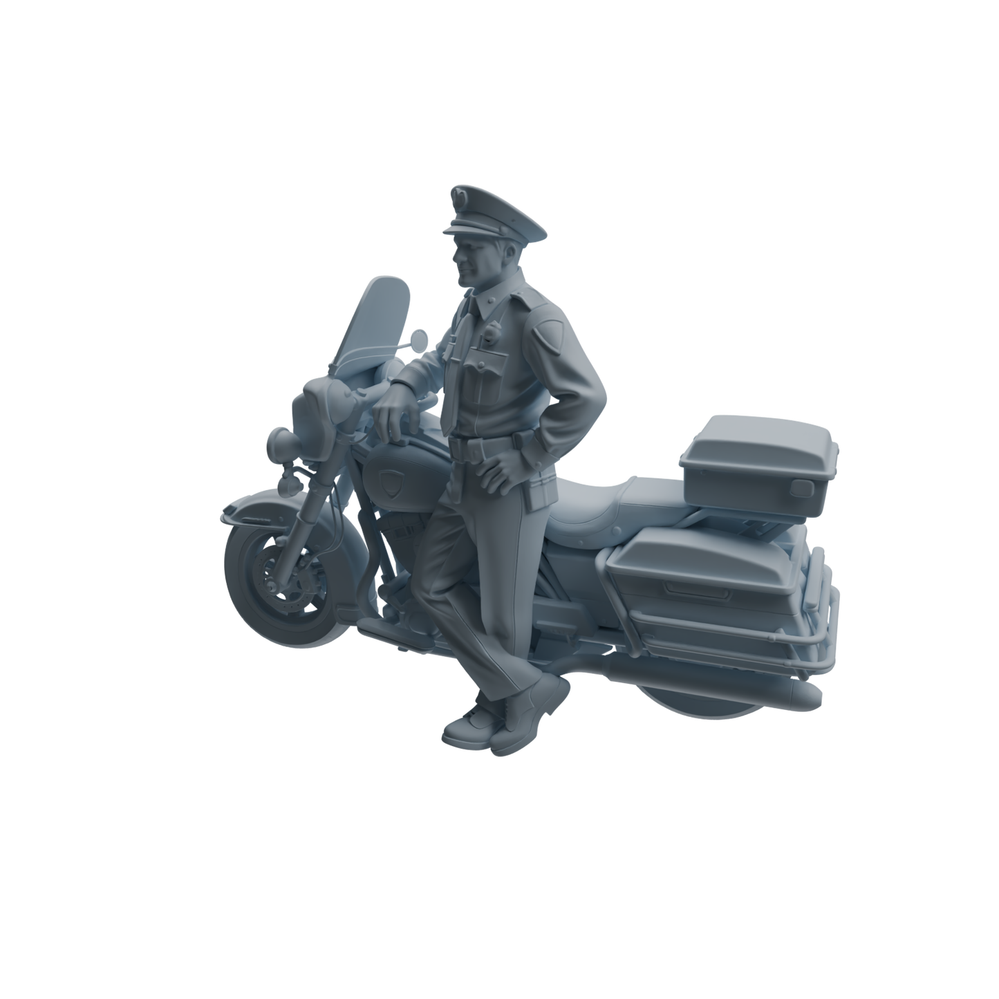 MRY-SFW LYTR958 Multi-Pose Male Traffic Police Officer Character Modern Model 4 pcs