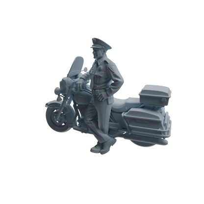 MRY-SFW LYTR958 Multi-Pose Male Traffic Police Officer Character Modern Model 4 pcs