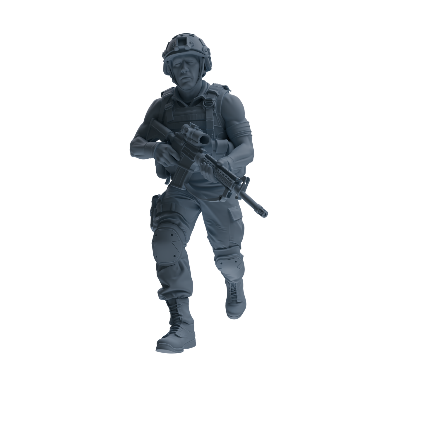 MRY-SFW SSTR181 Miniatures Soldier Model Kit Combat Soldier Pose Modern Model 6 pcs