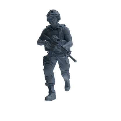 MRY-SFW SSTR181 Miniatures Soldier Model Kit Combat Soldier Pose Modern Model 6 pcs