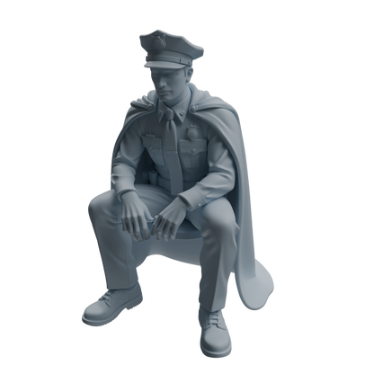 MRY-SFW LYTR950 Cloak Uniform Sitting Male Character Modern Model 3 pcs
