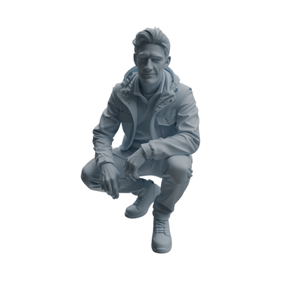 MRY-SFW LYTR1012 Outdoor Casual Sitting Male Character Modern Model 4 pcs