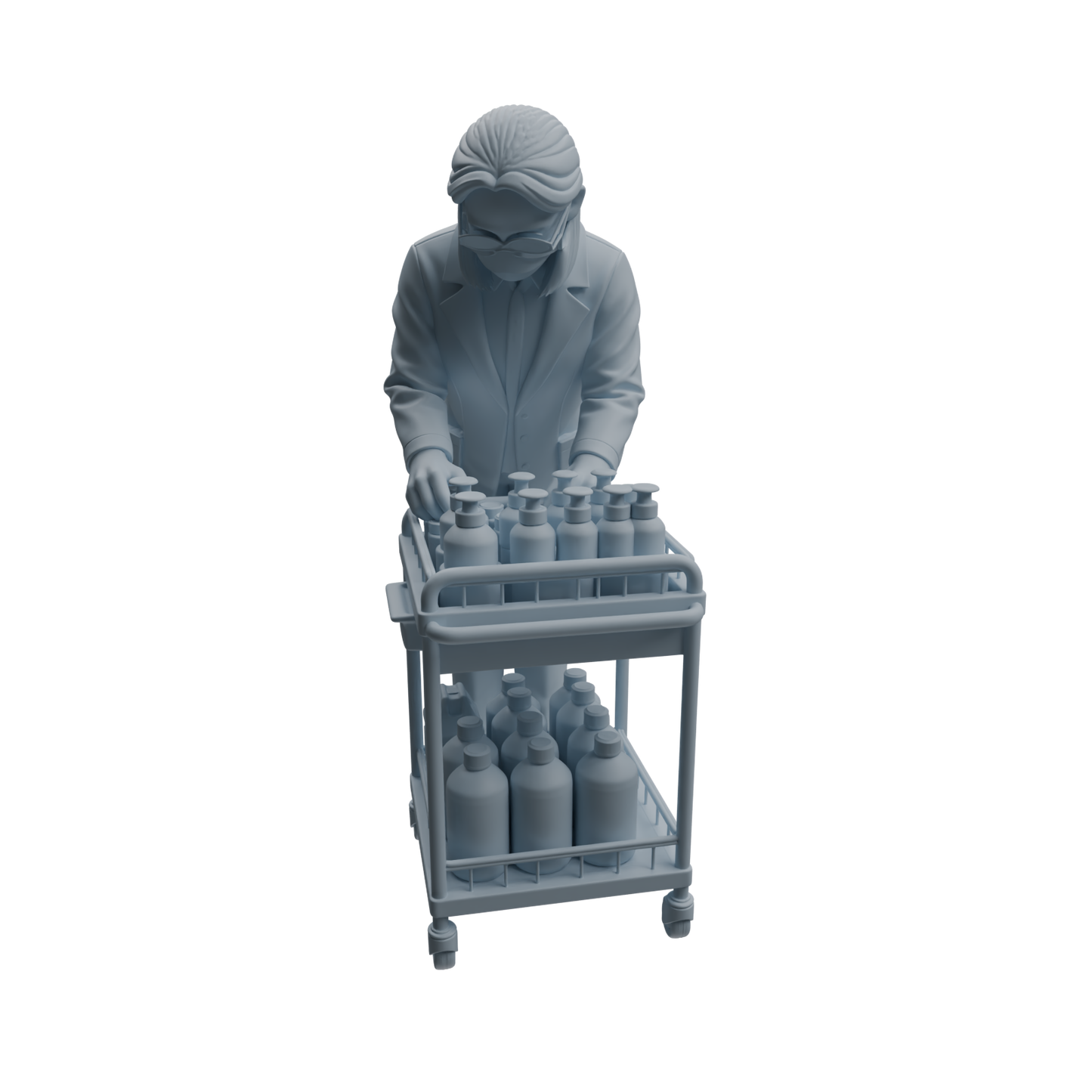 MRY-SFW LYTR966 Lab-Operation Research Teacher Character Modern Model 4 pcs