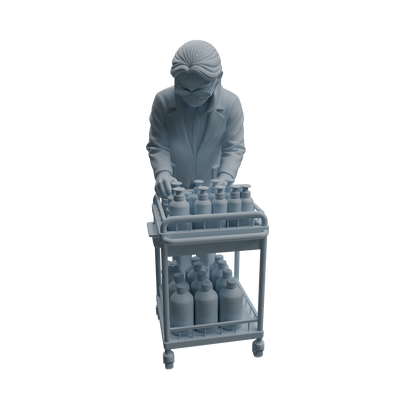 MRY-SFW LYTR966 Lab-Operation Research Teacher Character Modern Model 4 pcs