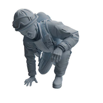 MRY-SFW LYTR1066 Water Rescue Firefighter Character Modern Model 4 pcs
