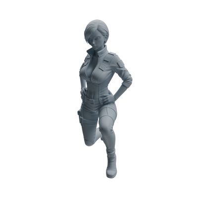 MRY-SFW LYTR955 Seated Female Police Officer Character Modern Model 4 pcs
