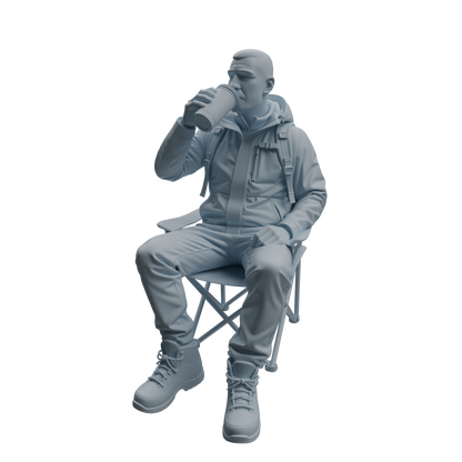 MRY-SFW LYTR1020 Casual Camping Male Character Modern Model 4 pcs