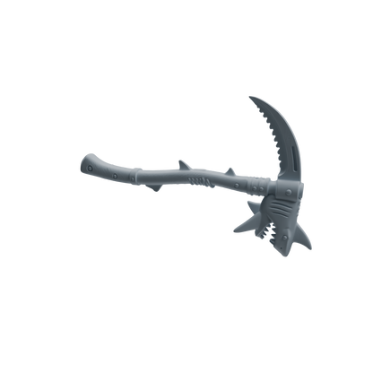 MRY-SFW LYGS433 Feather Flame Spear and Shark Tooth Scythe Weapon Modern Model 4 pcs