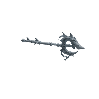 MRY-SFW LYGS427 Shark and Spiked Decorative Axe Weapon Modern Model 4 pcs