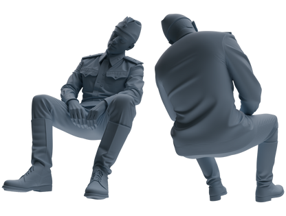 MRY-SFW LYGR729 WWII Soviet Army War Scene Six-Person Conversation Group