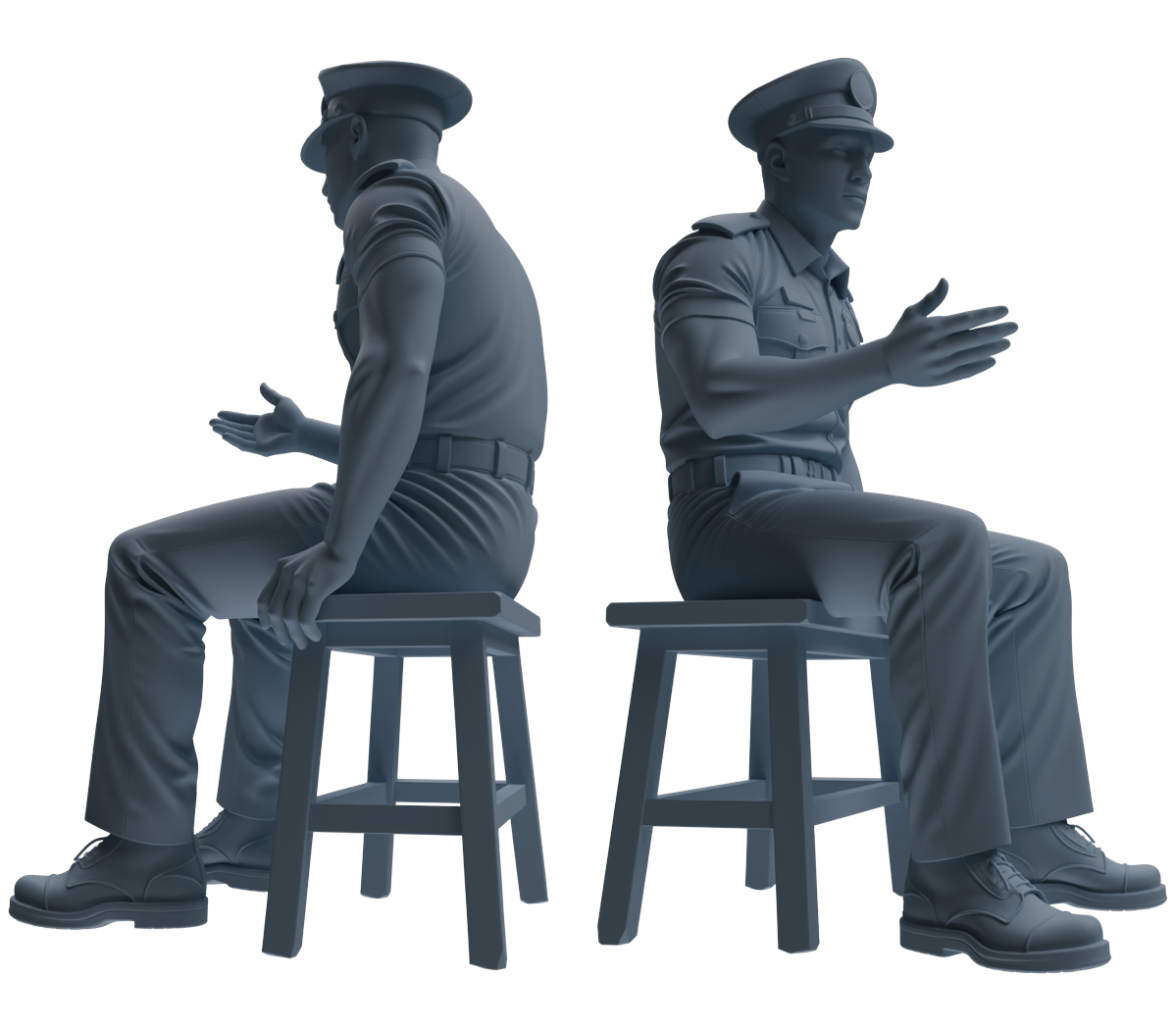 MRY-SFW LYGR768 Modern Hong Kong Police Six-Person Discussion Group