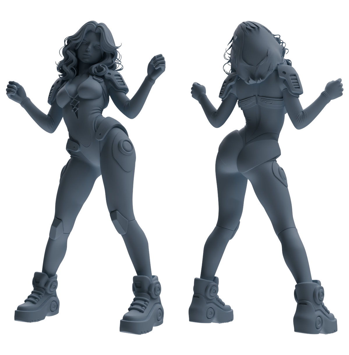 MRY-SFW LYTR878 Sci-Fi Modified Woman Figure Modern Model 4 pcs