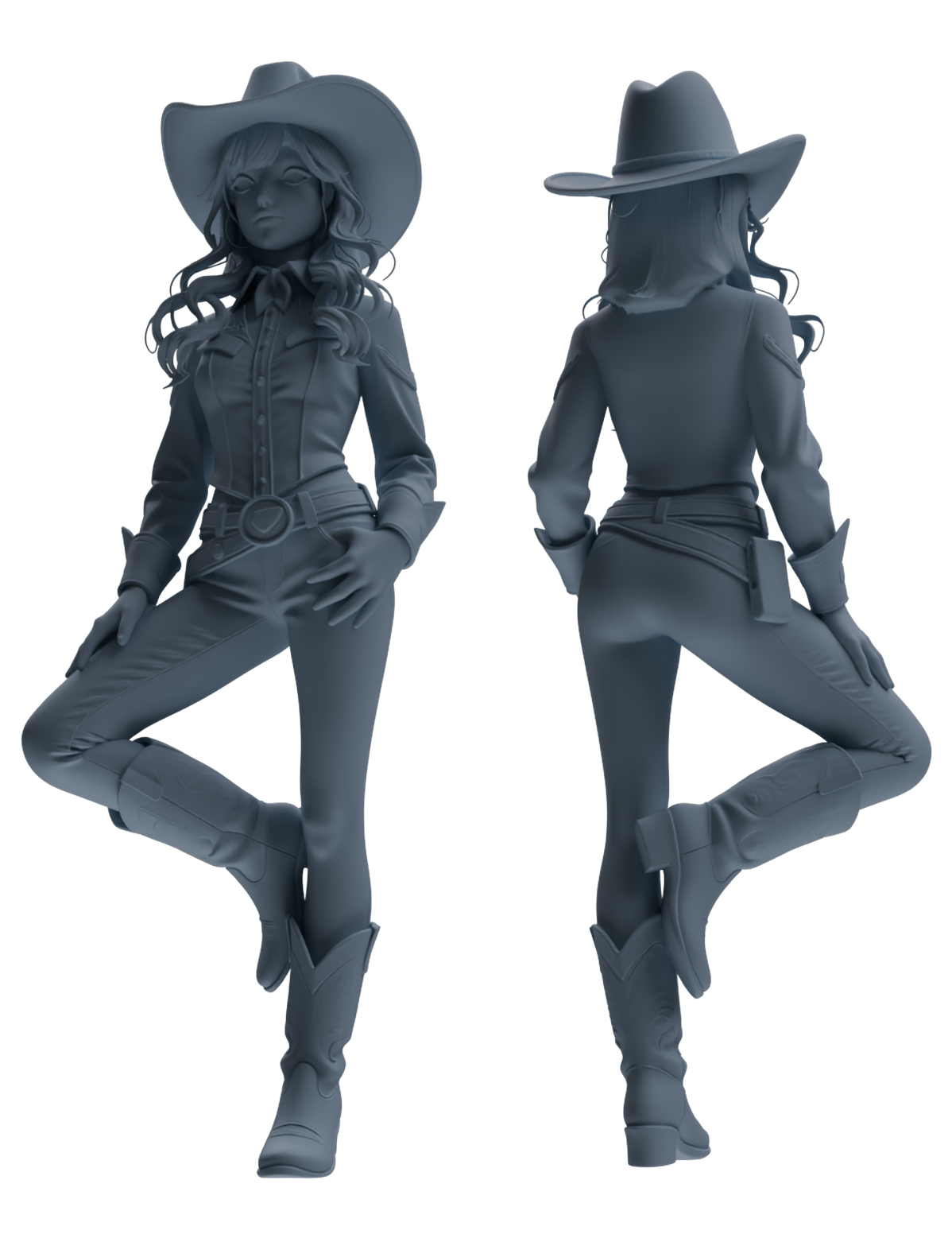 MRY-SFW LYTR892 Multi-style Cowgirl Modern Model 4 pcs