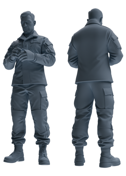 MRY-SFW SSTR210 Miniatures Soldier Model Kit WWII Soldier Organizing Gear Pose Modern Model 4 pcs