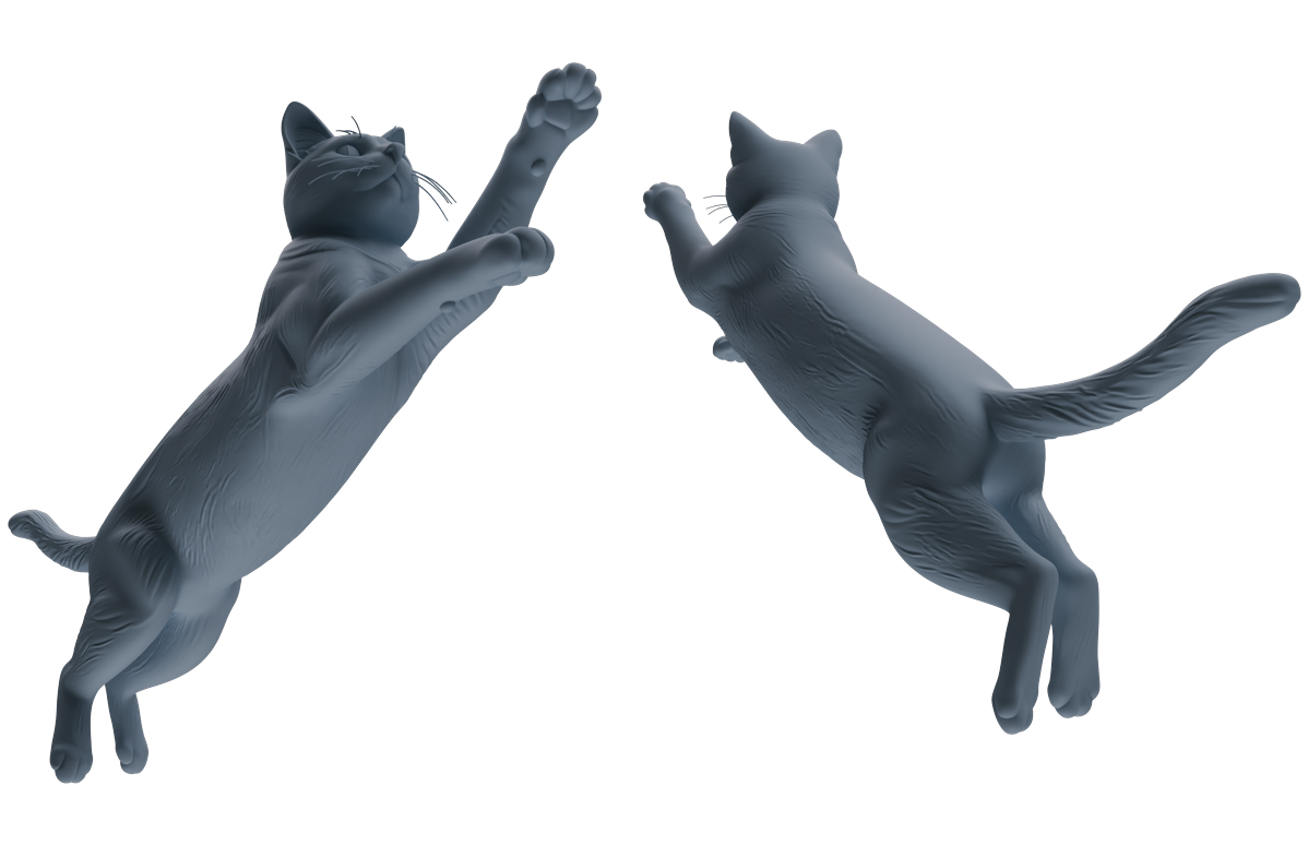 MRY-SFW LYTR844 Cat Pose Model 4 pcs Miniature Car Diorama Figures Scene Props Accessories Resin