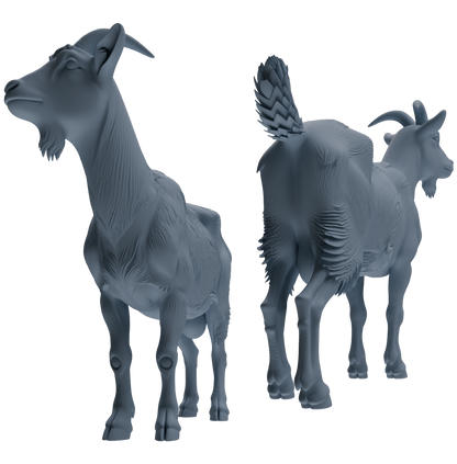 MRY-SFW LYTR846 Farm Goat Pose Model 4 pcs Miniature Car Diorama Figures Scene Props Accessories Resin