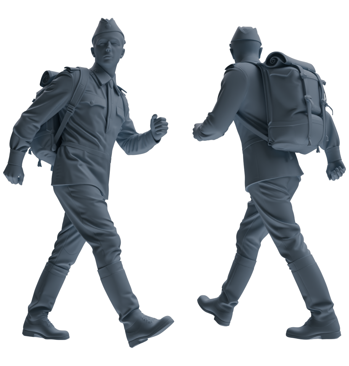 MRY-SFW LYGR727 WWII Soviet Army War Scene Six-Person Carrying Group
