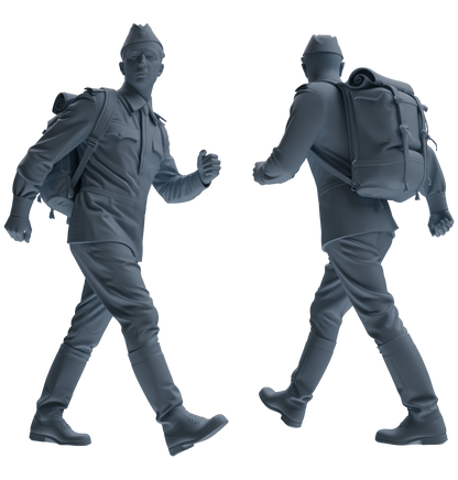 MRY-SFW LYGR727 WWII Soviet Army War Scene Six-Person Carrying Group