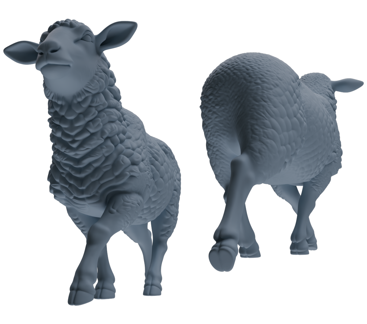 MRY-SFW LYTR845 Farm Sheep Pose Model 4 pcs Miniature Car Diorama Figures Scene Props Accessories Resin