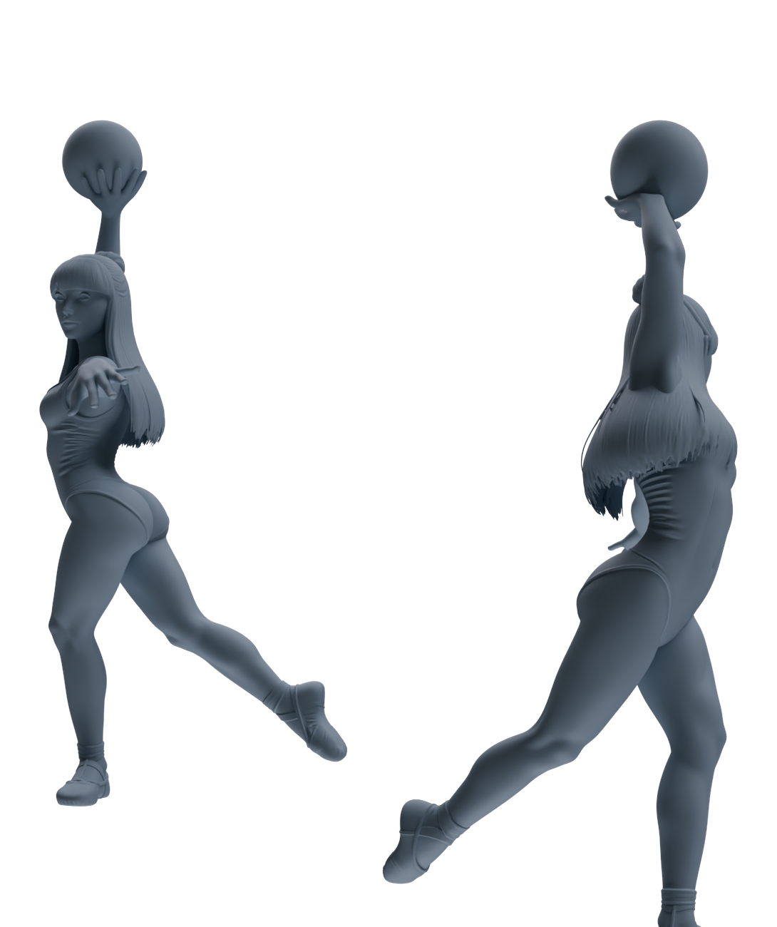 MRY-SFW LYTR835 Rhythmic Gymnastics Female Athlete Figure Modern Model 6 pcs Miniature Car Diorama Figures Scene Props Accessories Resin