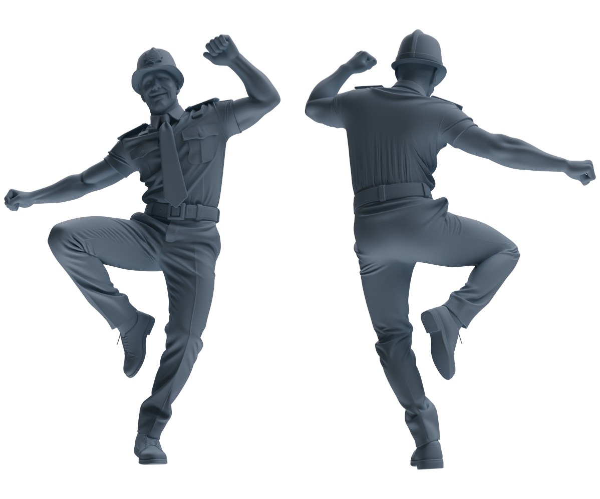 MRY-SFW LYGR807 Modern British Police Six-Person Dancing Group