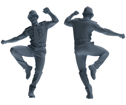 MRY-SFW LYGR807 Modern British Police Six-Person Dancing Group