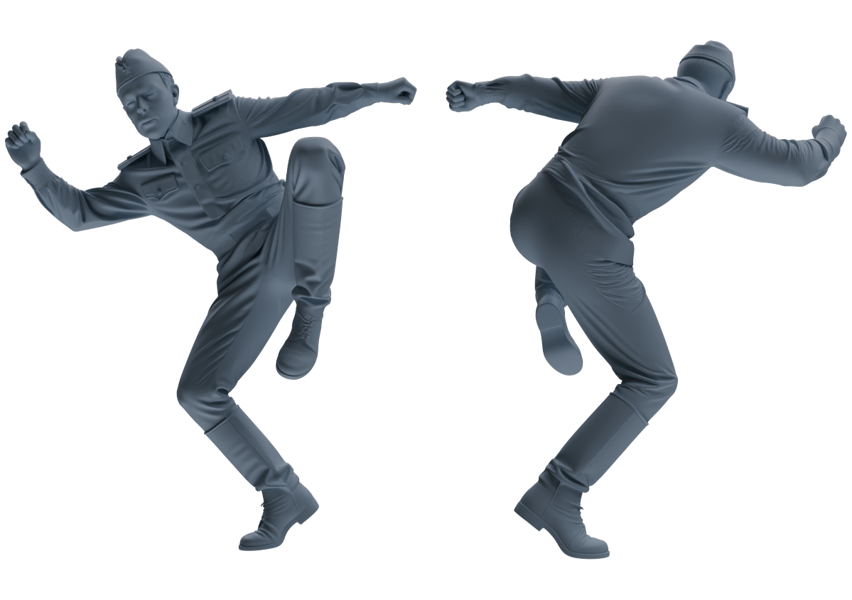 MRY-SFW LYGR733 WWII Soviet Army War Scene Six-Person Dancing Group