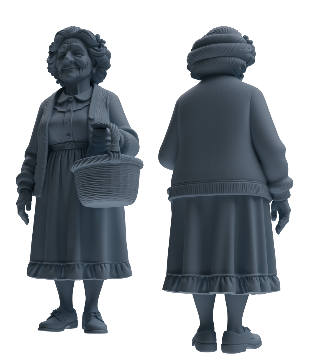 MRY-SFW LYTR902 Vintage Elderly Woman Modern Model 4 pcs