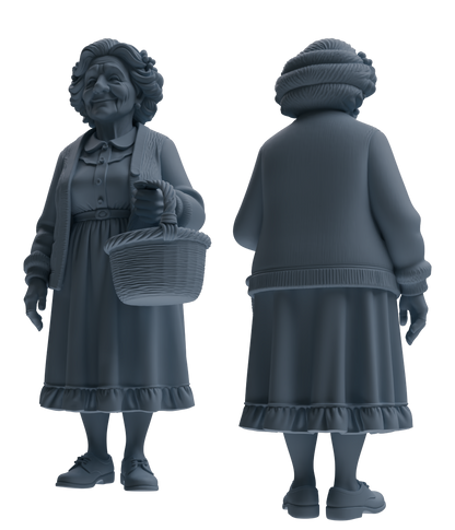 MRY-SFW LYTR902 Vintage Elderly Woman Modern Model 4 pcs