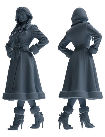 MRY-SFW LYTR882 Christmas Themed Woman Figure Modern Model 4 pcs