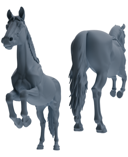 MRY-SFW LYTR843 Farm Horse Pose Model 4 pcs Miniature Car Diorama Figures Scene Props Accessories Resin