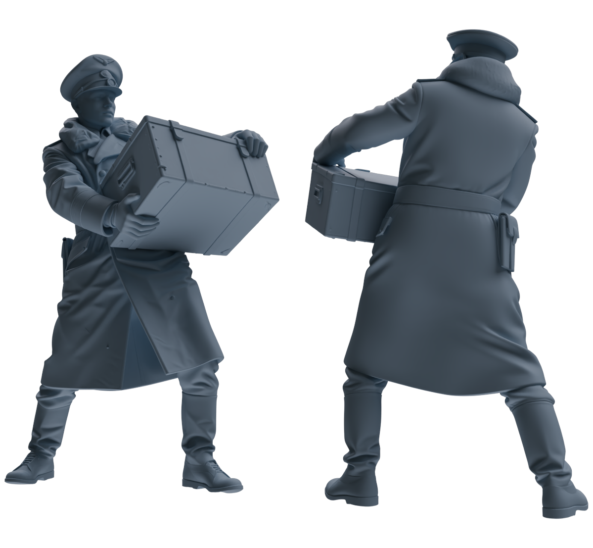 MRY-SFW LYGR712 WWII German Army Officer War Scene Six-Person Carrying Group