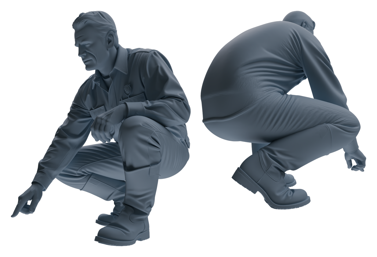 MRY-SFW LYTR900 Multi-pose Cowboy Man Modern Model 4 pcs