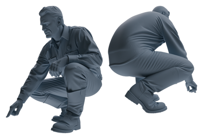 MRY-SFW LYTR900 Multi-pose Cowboy Man Modern Model 4 pcs