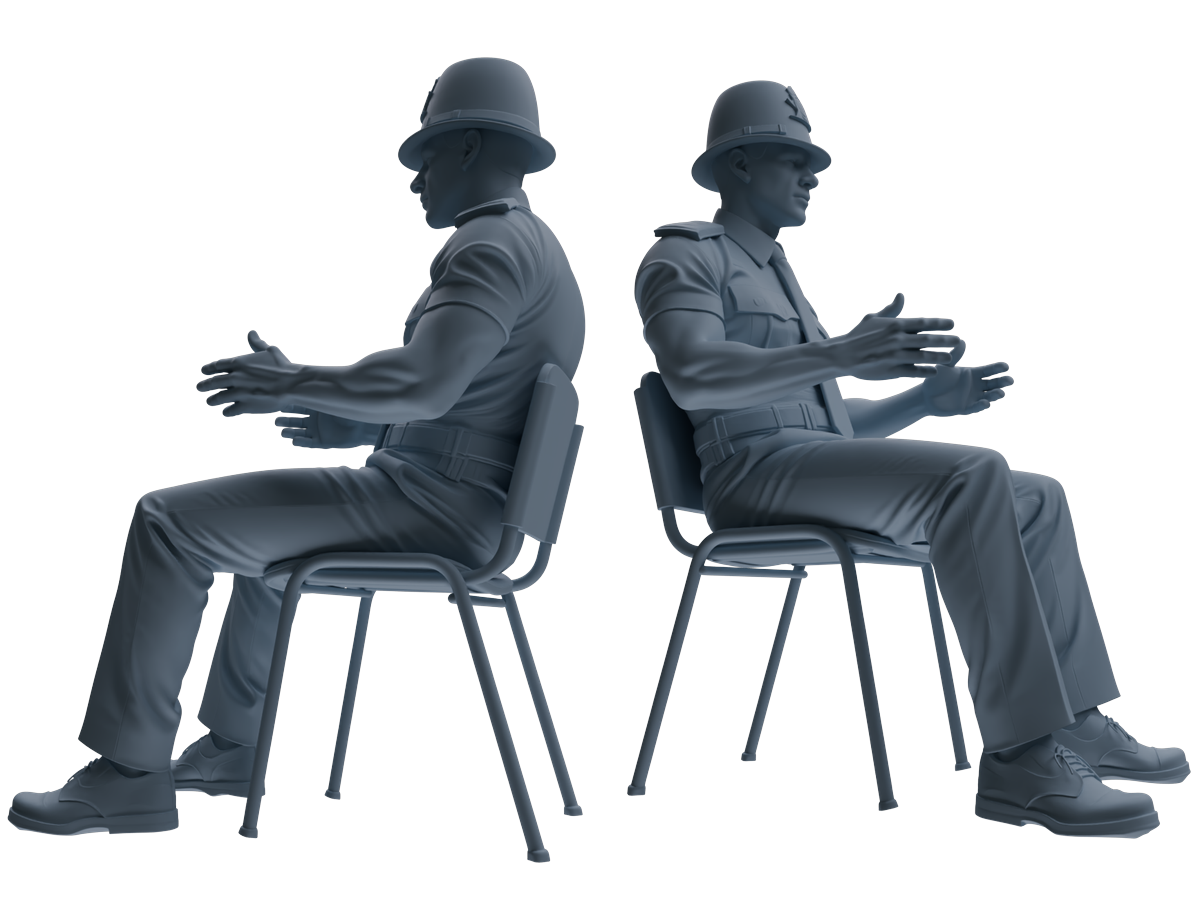 MRY-SFW LYGR802 Modern British Police Six-Person Conversation Group