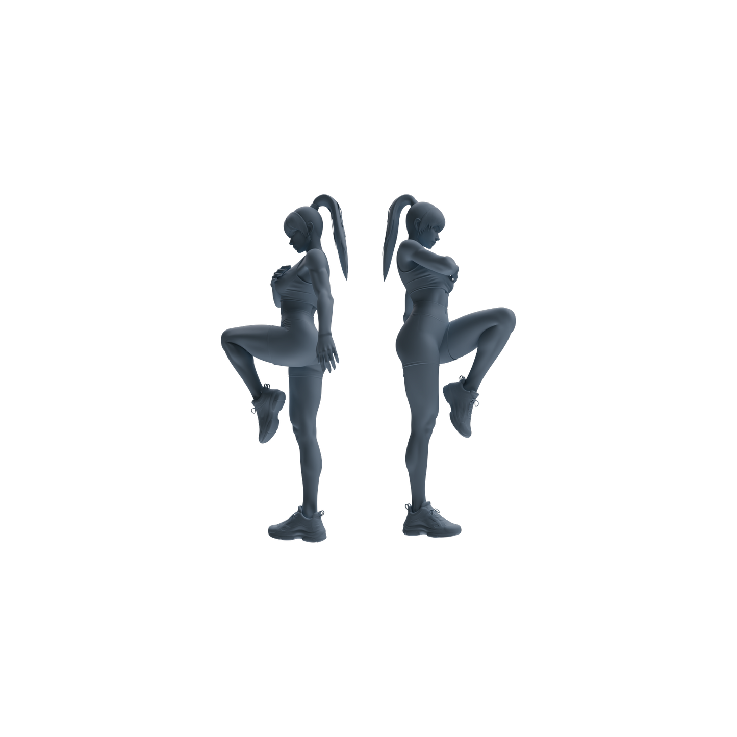 MRY-SFW LYTR820 Stretching Athlete Figure Modern Model 6 pcs Miniature Car Diorama Figures Scene Props Accessories Resin