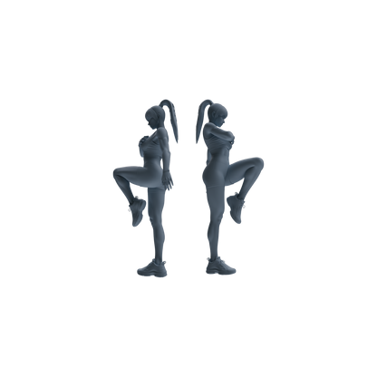 MRY-SFW LYTR820 Stretching Athlete Figure Modern Model 6 pcs Miniature Car Diorama Figures Scene Props Accessories Resin