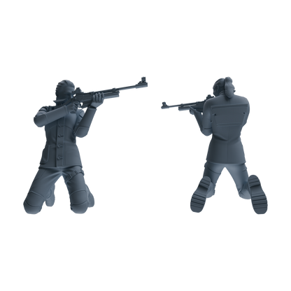 MRY-SFW LYTR795 Shooter Figure Modern Model 4 pcs Miniature Car Diorama Figures Scene Props Accessories Resin