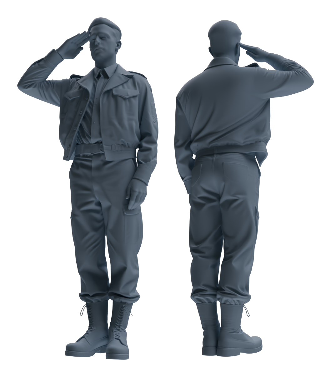 MRY-SFW LYGR596 Historical WWII U.S. Army Six-Person Command Group