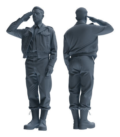 MRY-SFW LYGR596 Historical WWII U.S. Army Six-Person Command Group