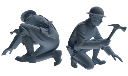 MRY-SFW SSTR177 Miniatures Soldier Model Kit Combat Engineer Soldier Modern Model 6 pcs