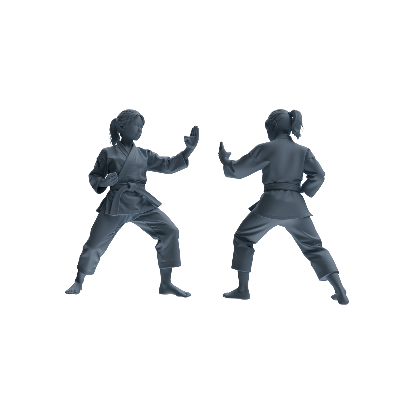 MRY-SFW LYTR814 Karate Child Athlete Figure Modern Model 4 pcs Miniature Car Diorama Figures Scene Props Accessories Resin