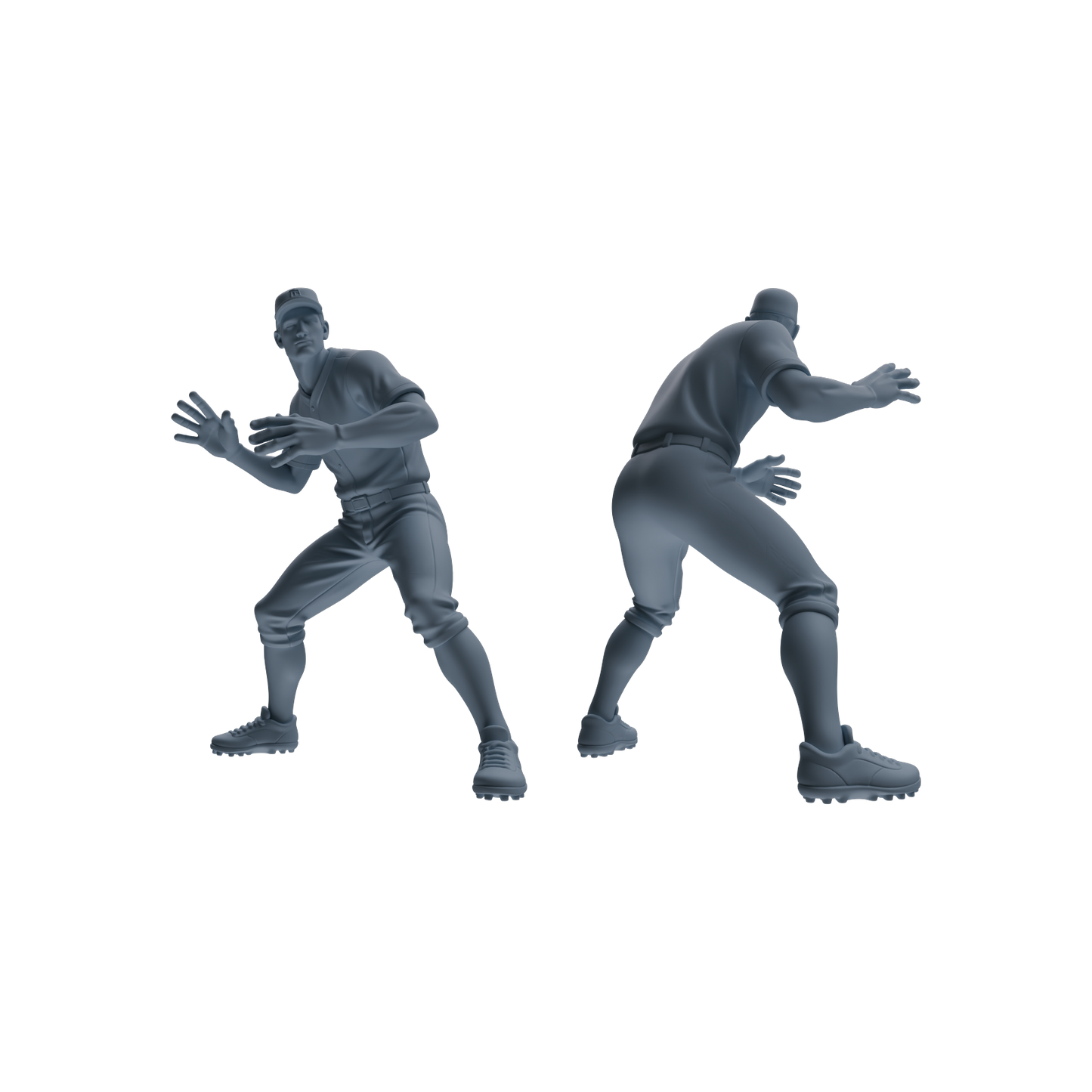 MRY-SFW LYTR802 Baseball Player Figure Modern Model 4 pcs Miniature Car Diorama Figures Scene Props Accessories Resin