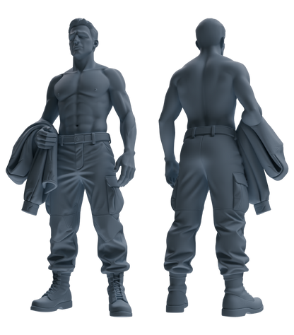 MRY-SFW SSTR188 Miniatures Soldier Model Kit Multi-Functional Recon Soldier Pose Modern Model 5 pcs