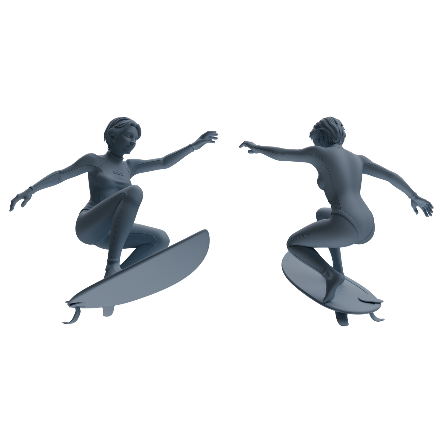 MRY-SFW LYTR790 Surfing Figure Modern Model 4 pcs Miniature Car Diorama Figures Scene Props Accessories Resin