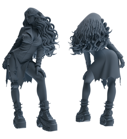MRY-SFW LYTR867 Cyber Modified Woman Figure Modern Model 4 pcs